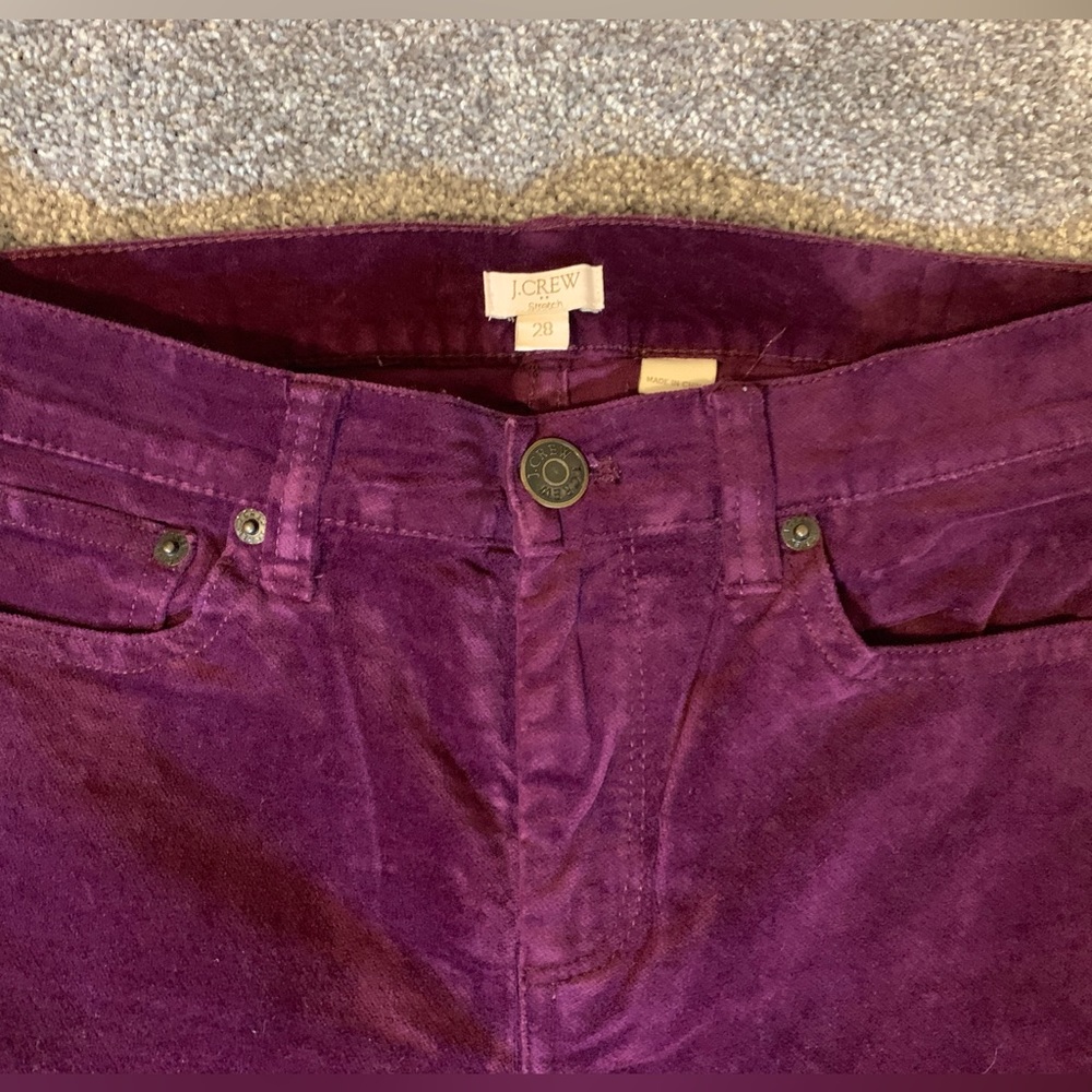 J Crew skinny velvet-style stretch pant - Picture 2 of 6